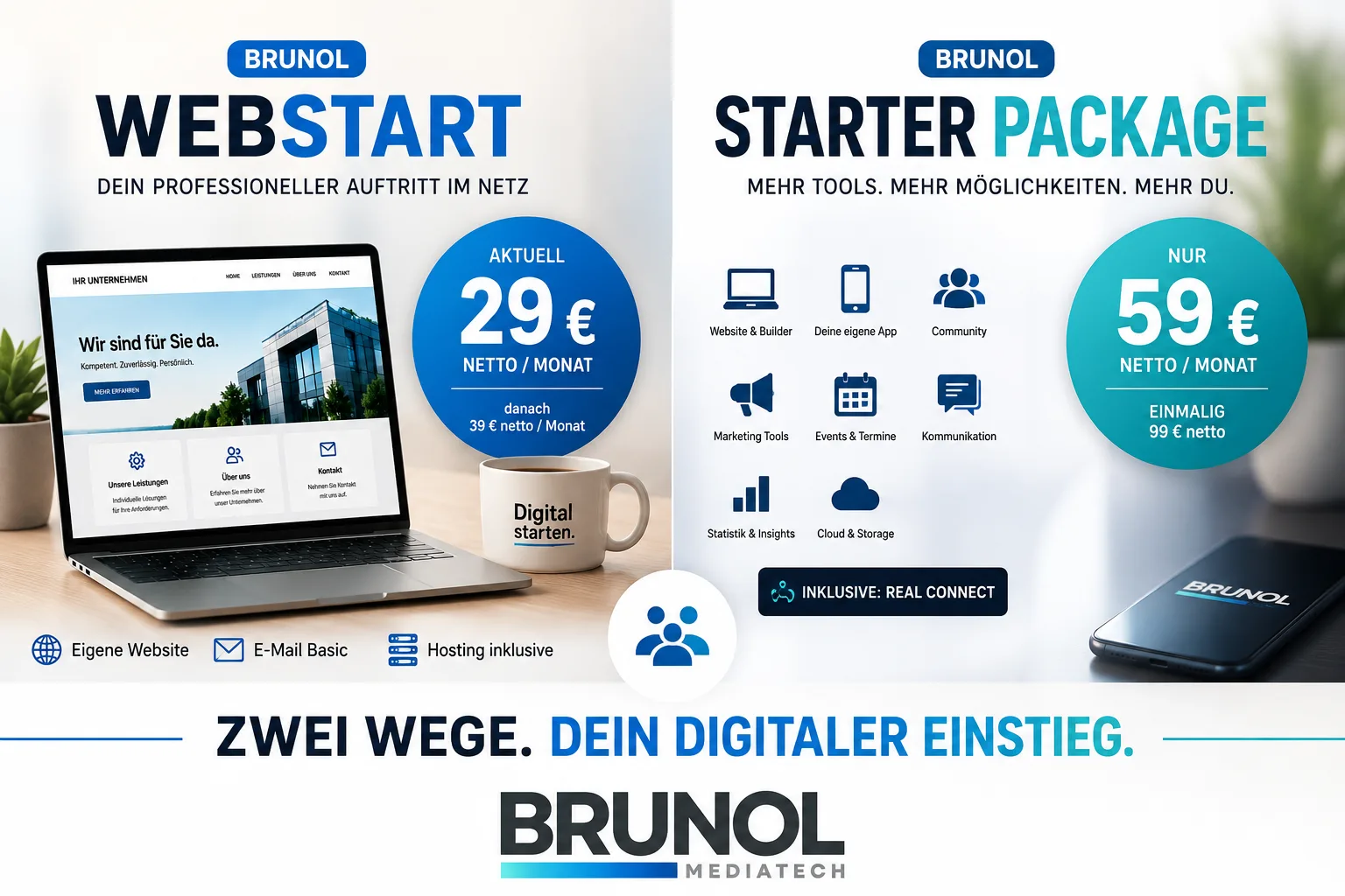 Digital starten – so, wie es zu deinem Unternehmen passt.